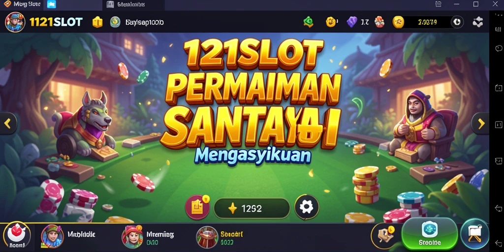 Tampilan game 1121SLOT dengan grafis cerah dan gameplay yang menarik.