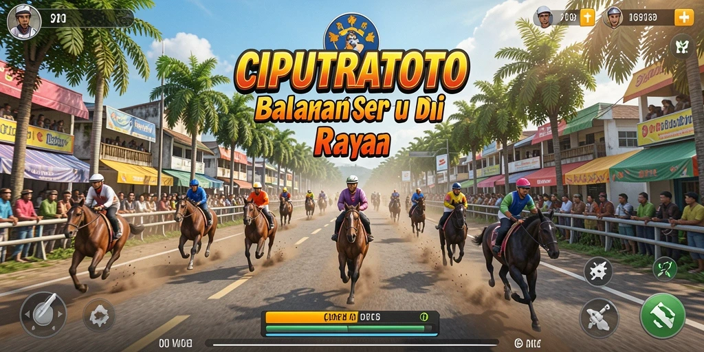 Tampilan gameplay seru dalam balapan CIPUTRATOTO.