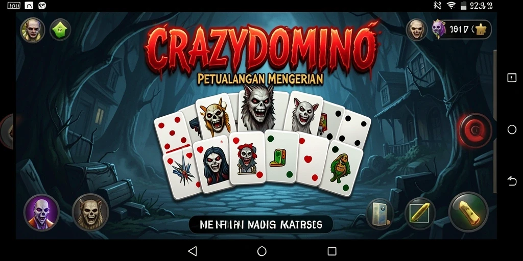 Gameplay menyeramkan dengan kartu domino yang menegangkan.