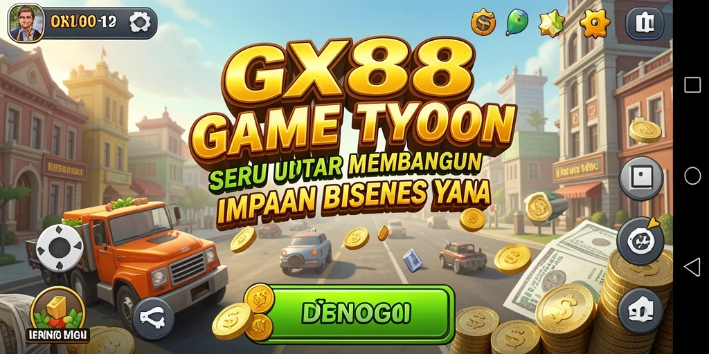 Tampilan gameplay yang menarik dalam game Tycoon GX88.