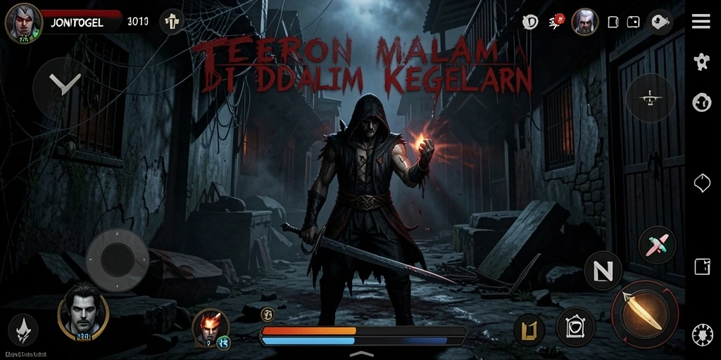 Tampilan menegangkan dari gameplay <strong>JONITOGEL</strong> saat menjelajahi kegelapan.
