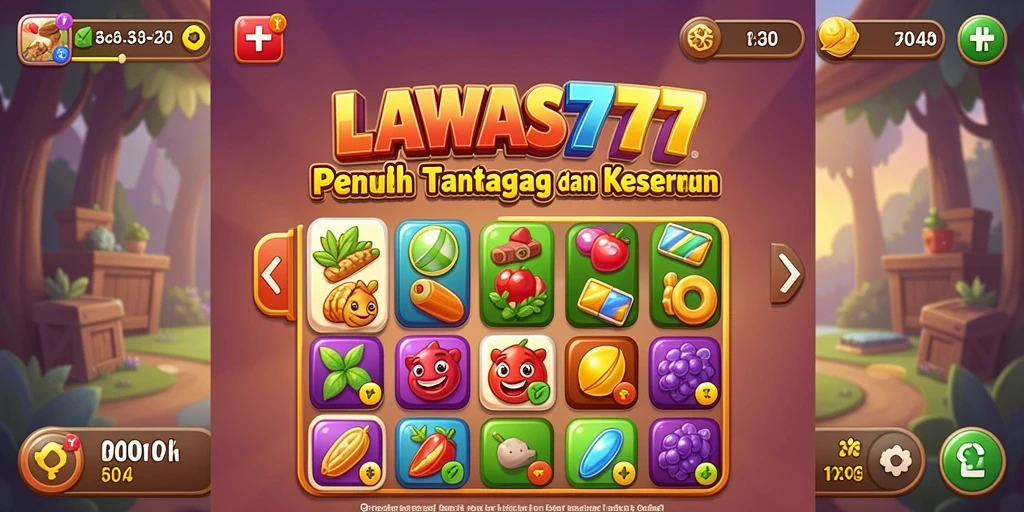 Gameplay seru LAWAS777 dengan tantangan Match-3 yang mengasyikkan.