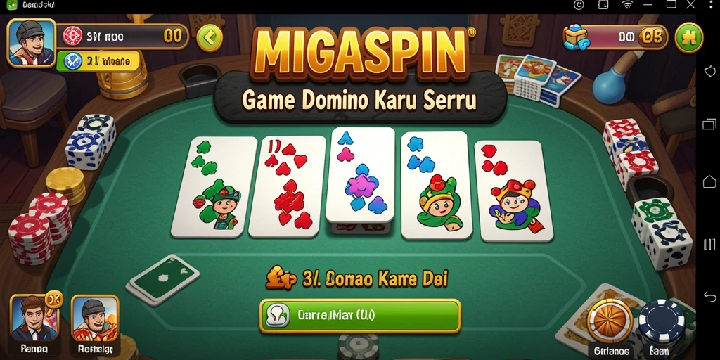 Tampilan gameplay seru dari MIGASPIN dengan berbagai mode Domino.