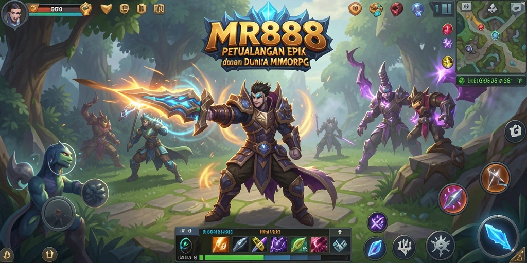 Tampilan gameplay seru di dunia MMORPG yang luas.