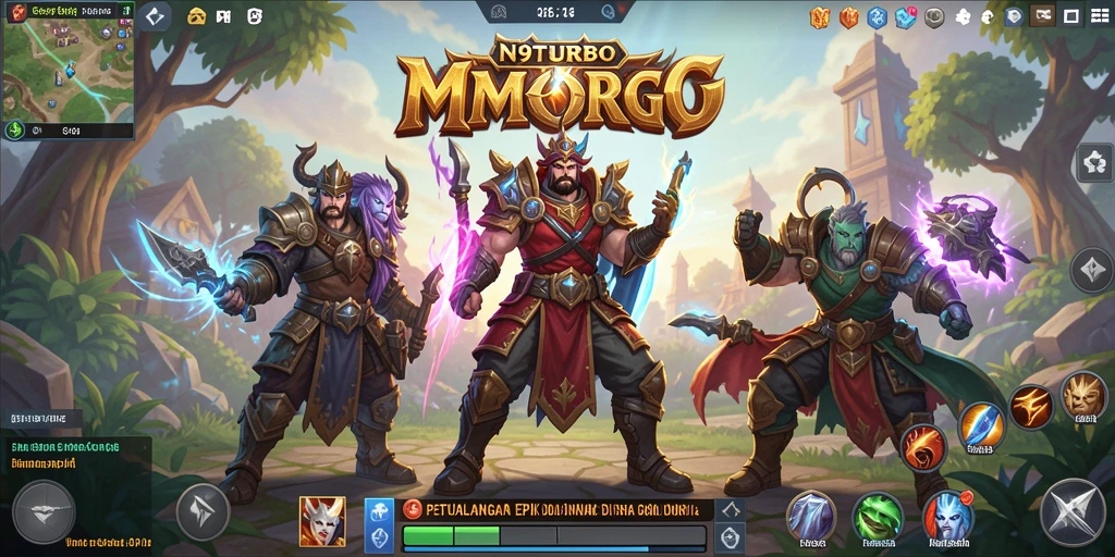 Tampilan gameplay N9TURBO yang memukau dan mengasyikkan.