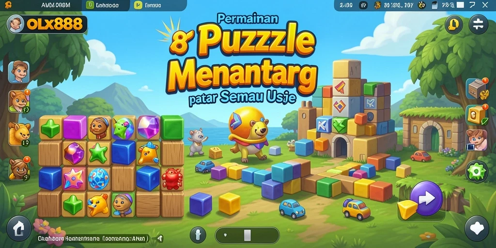 Tampilan gameplay OLX888 yang seru dan penuh warna.