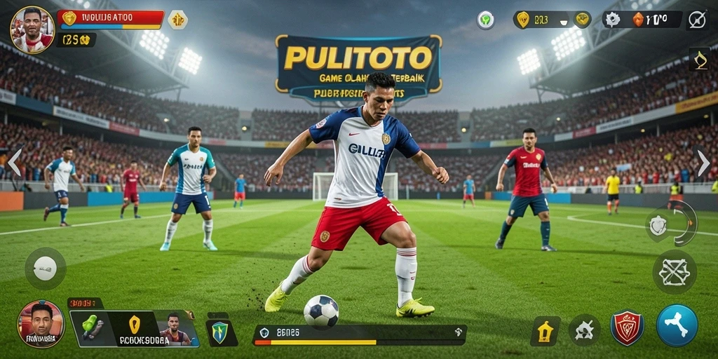 Screenshot gameplay PULITOTO yang menunjukkan aksi olahraga seru.