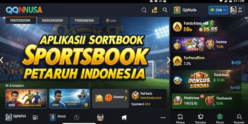 Tampilan menarik dari aplikasi sportsbook QQNUSA.