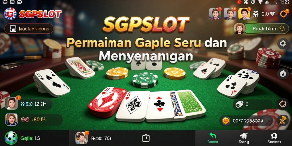 Tampilan gameplay seru SGPSLOT dalam permainan Gaple.