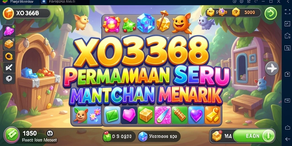 Tampilan gameplay seru di XO368 dengan kombinasi warna-warni.